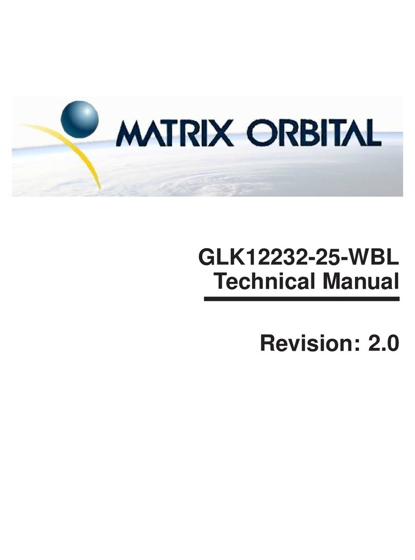 Matrix Orbital GLK12232-25-WBL User manual