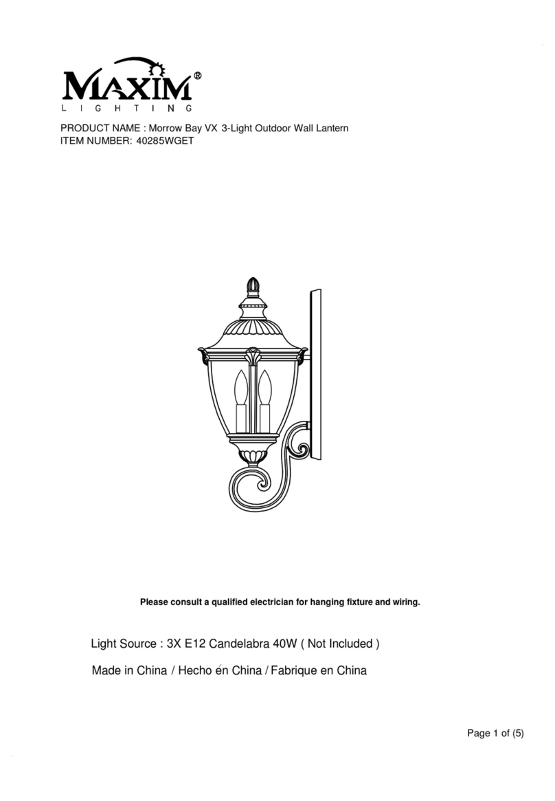 Maxim Lighting Morrow Bay VX 40285WGET User manual