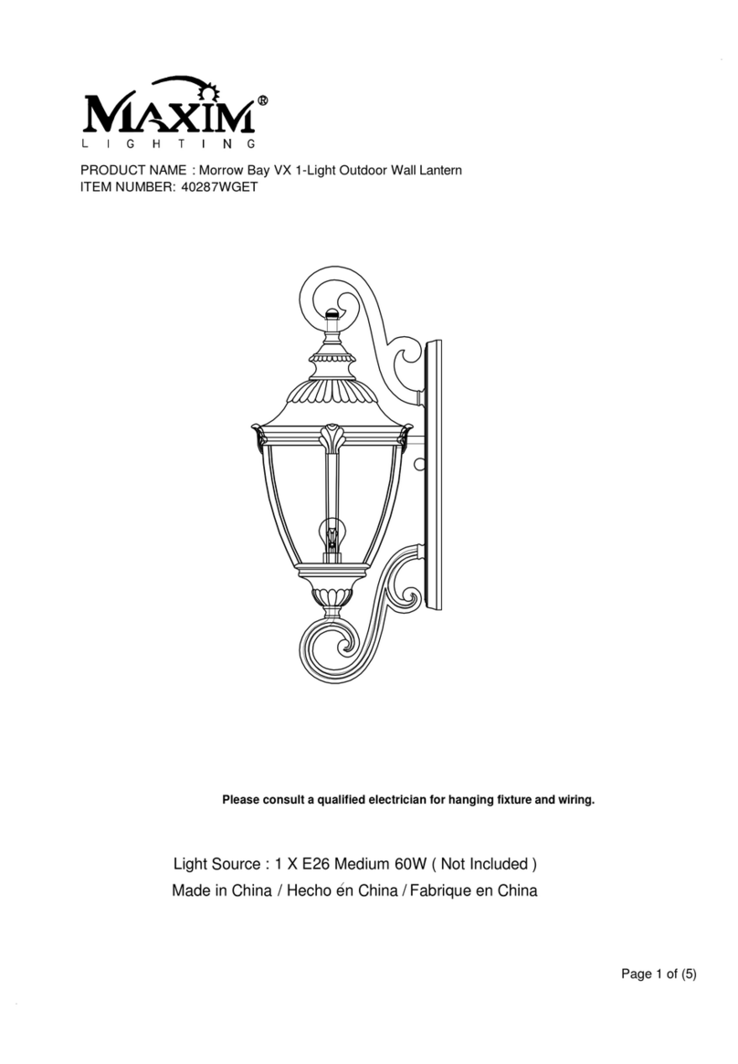 Maxim Lighting Morrow Bay VX 40287WGET User manual