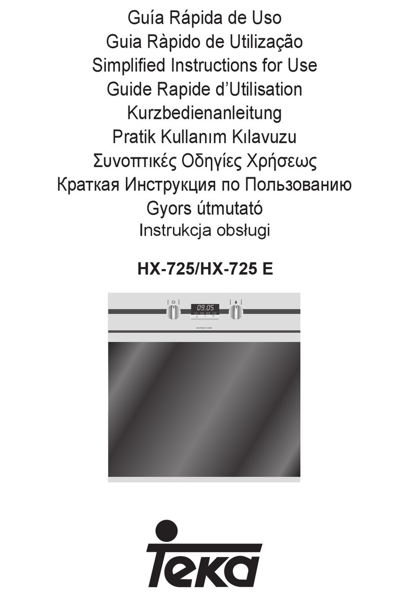 Teka HX-725 E Simplified instructions for use