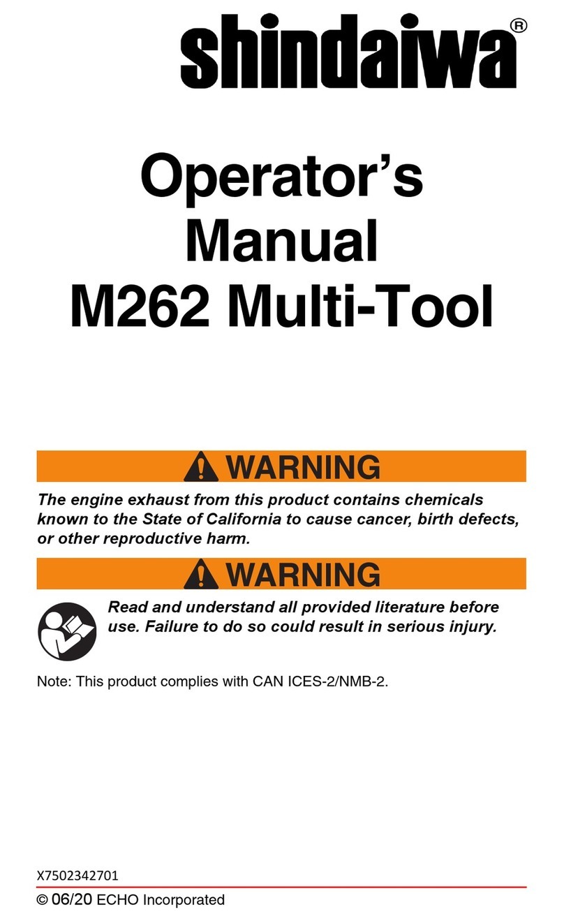 Shindaiwa M262 Operator's manual