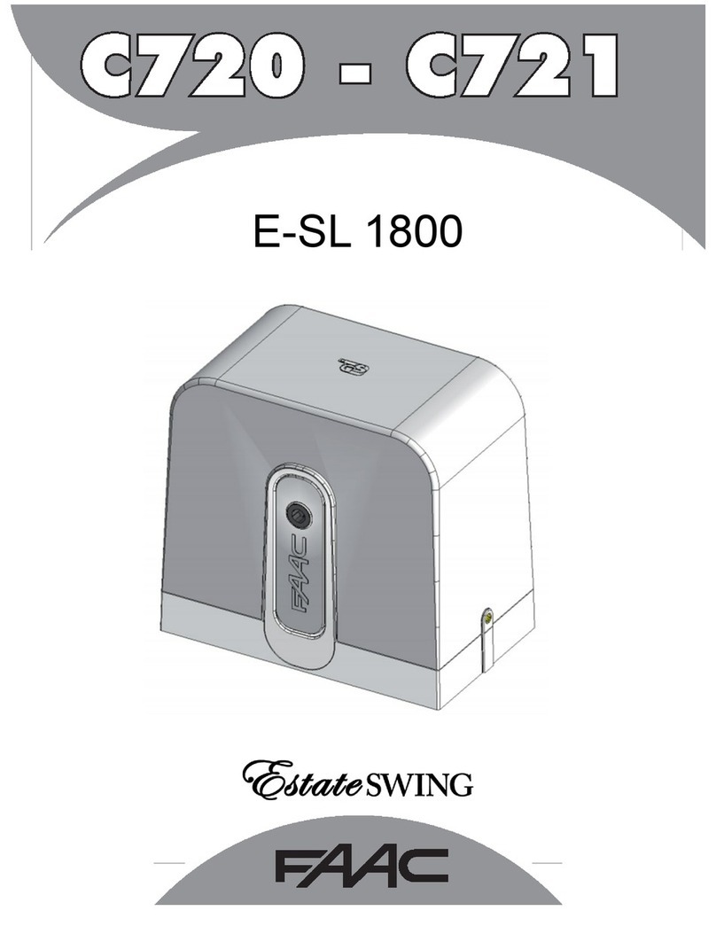 FAAC Estate Swing E-SL 1800 installation manual