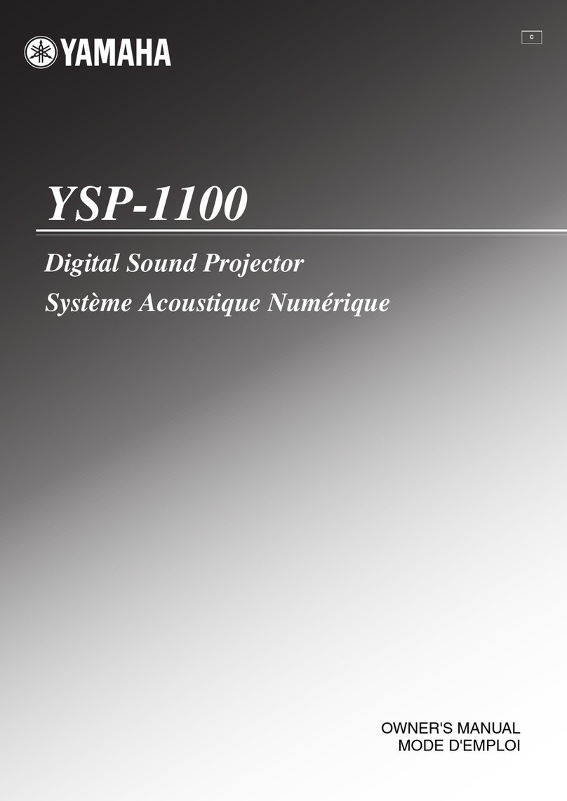 Yamaha YSP 1100 - Digital Sound Projector Five CH... owner's manual