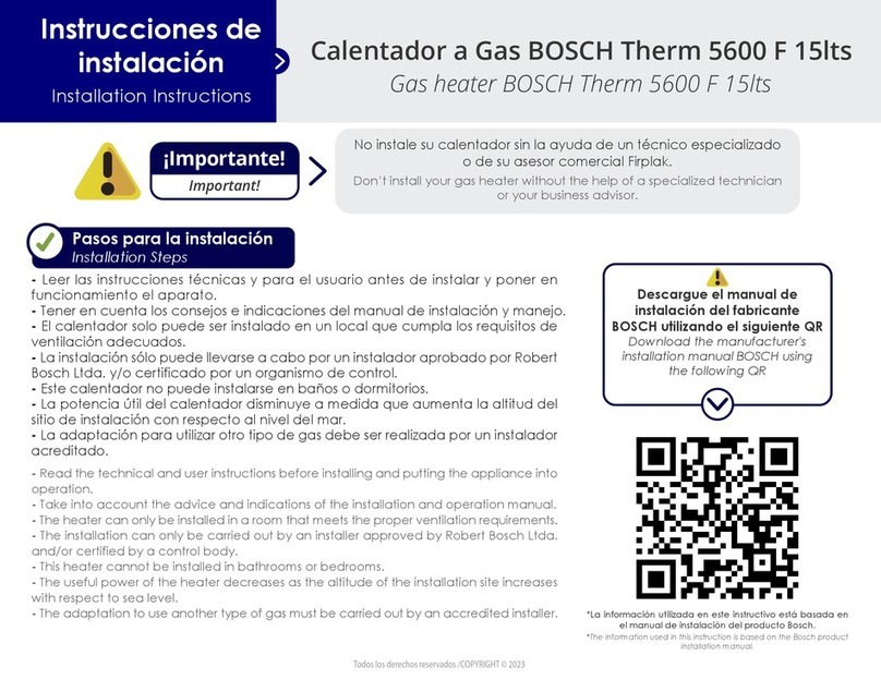 Bosch Therm 5600 F 15lts installation instructions Bosch Therm 5600 F 15lts installation instructions