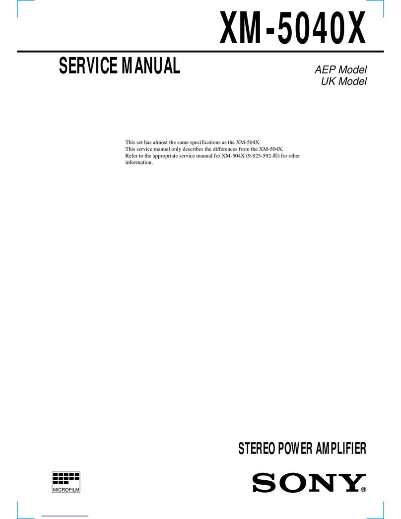 Sony Xplod XM-5040X User manual Sony Xplod XM-5040X User manual