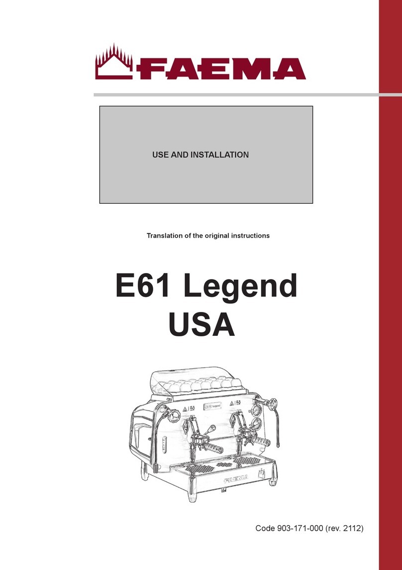 Faema E61 Legend Technical manual