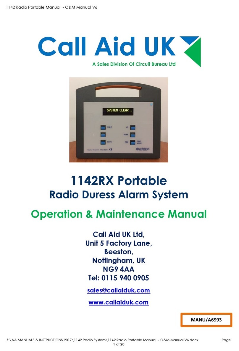 Call Aid UK 1142RX Operation & maintenance manual