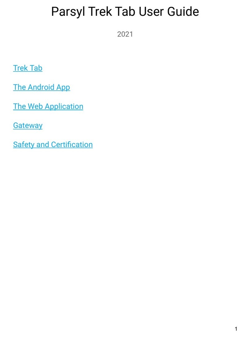 Parsyl Trek Tab TREKC1 user guide