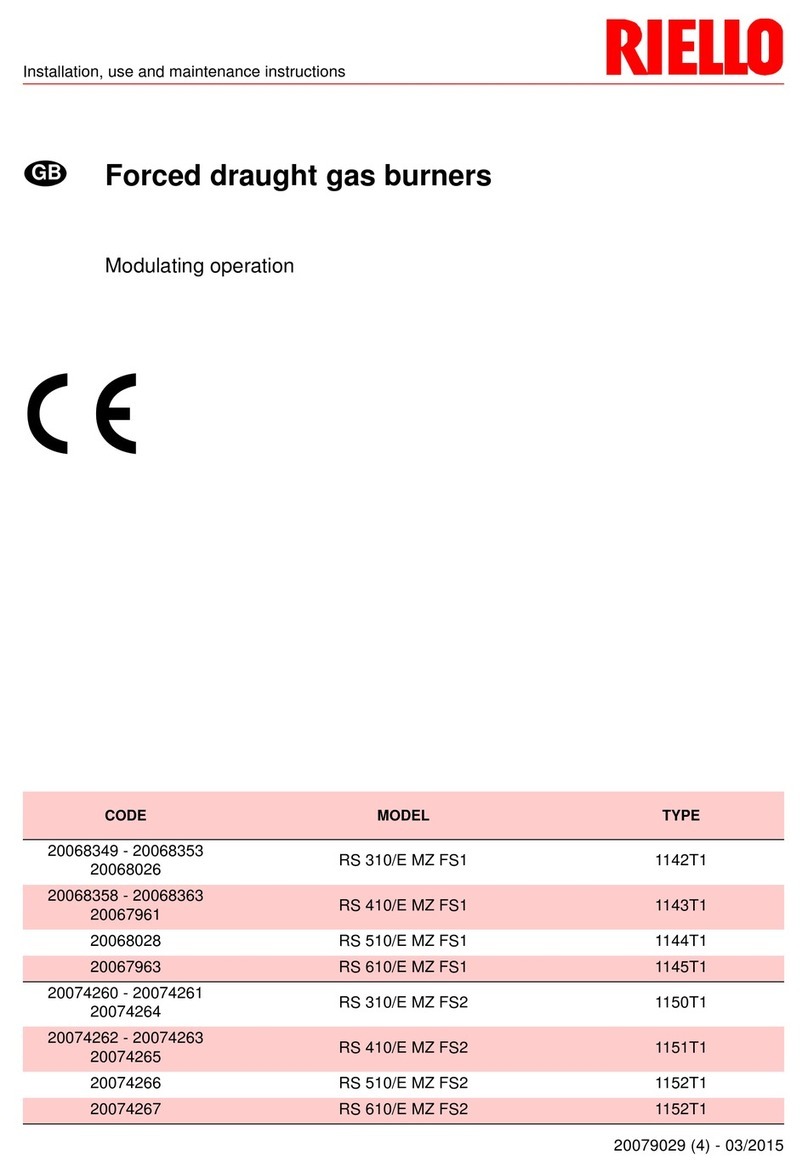 Riello RS 310/E MZ FS1 Installation, use and maintenance instructions