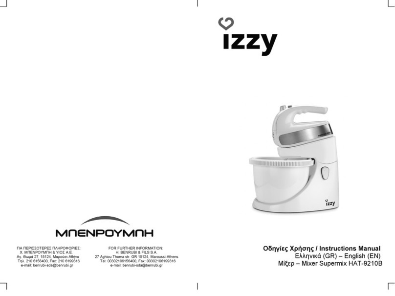 izzy Supermix HAT-9210B instruction manual