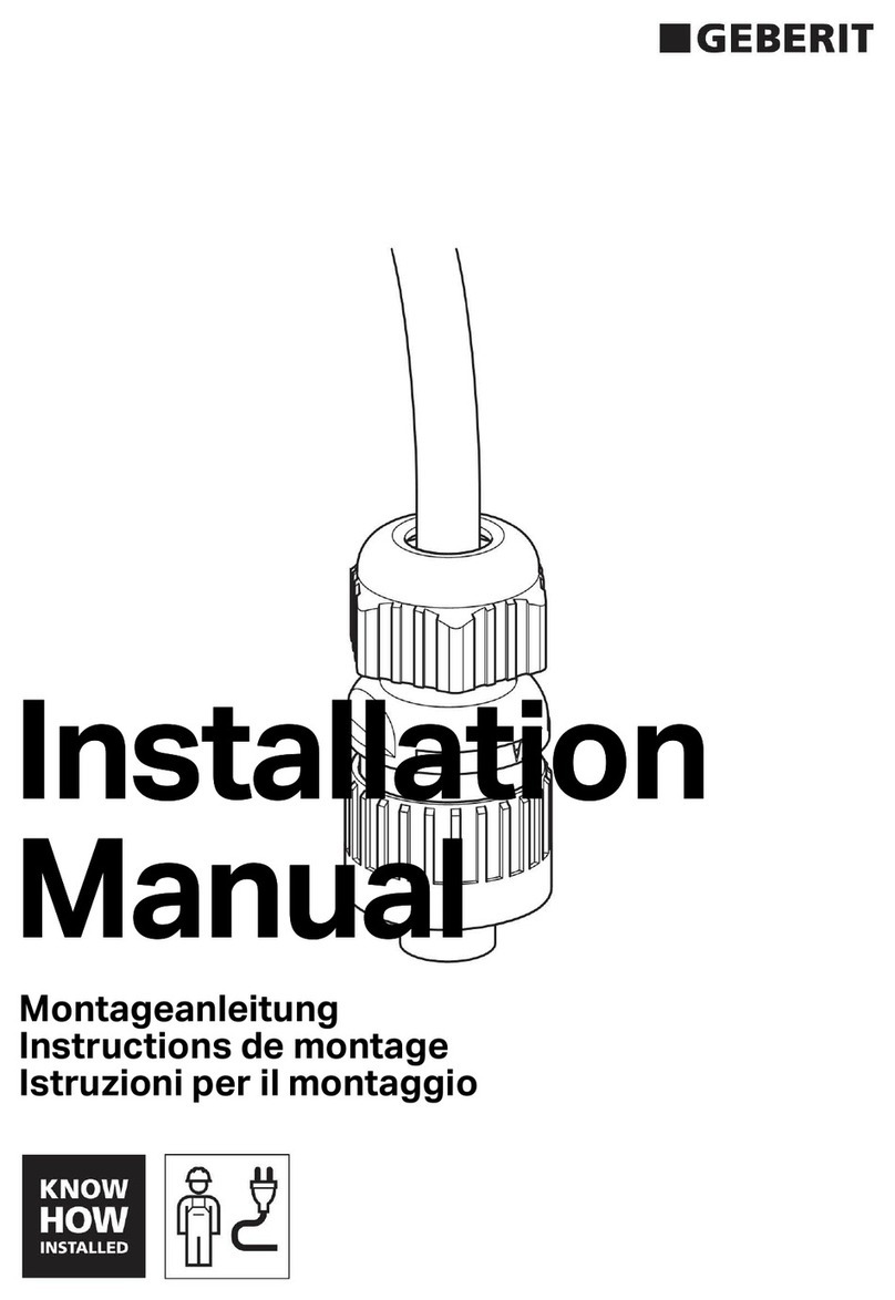 Geberit Monolith 131222SI5 installation manual