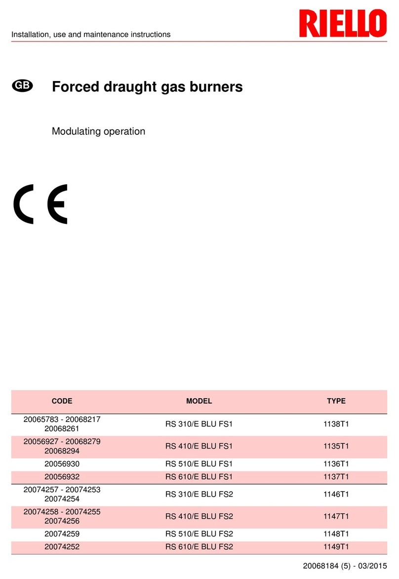 Riello 1146T1 Installation, use and maintenance instructions