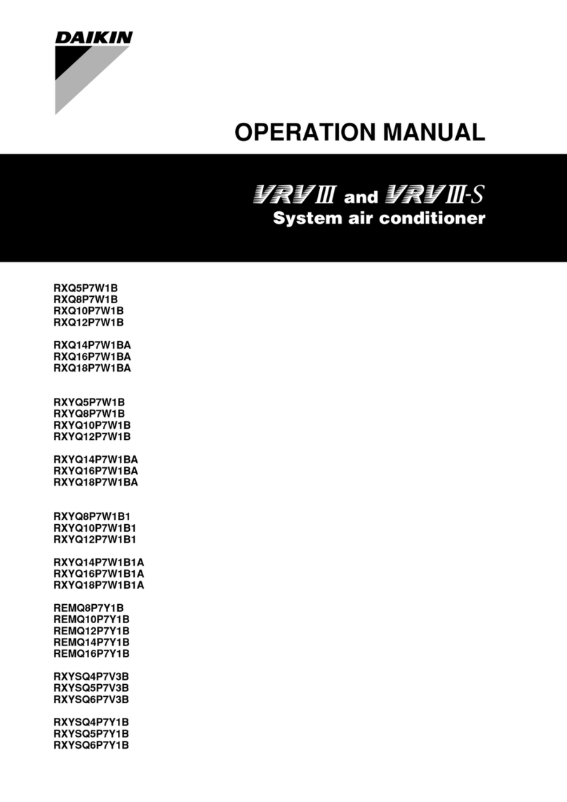 Daikin RXYQ16P7W1BA4 RXYQ18P7W1BA Operation manual