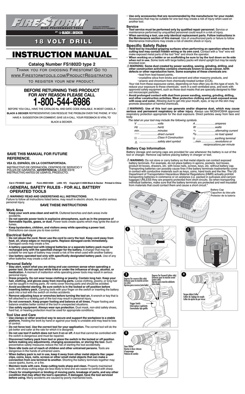 Black & Decker FIRESTORM FS1802D User manual