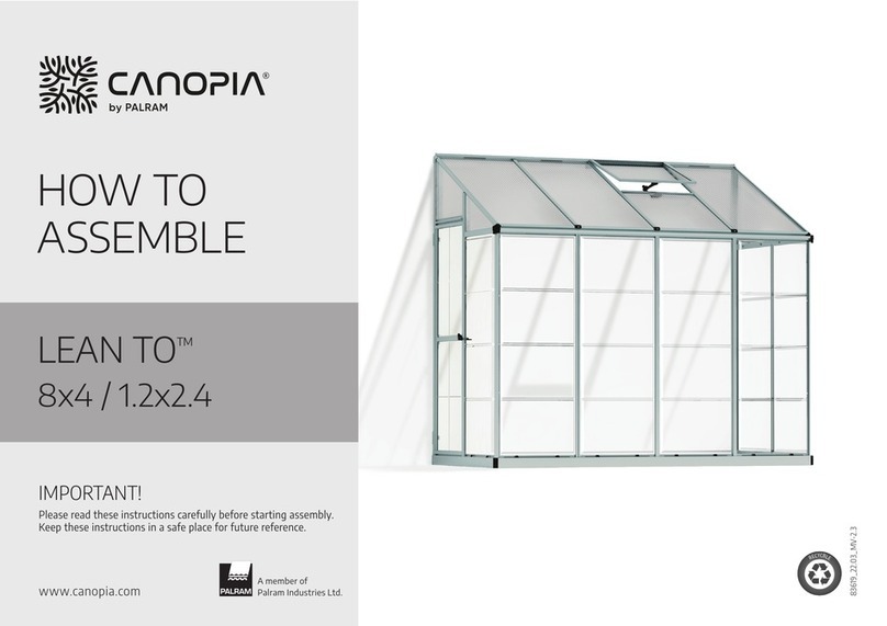 Palram Canopia LEAN TO 702969 How to assemble