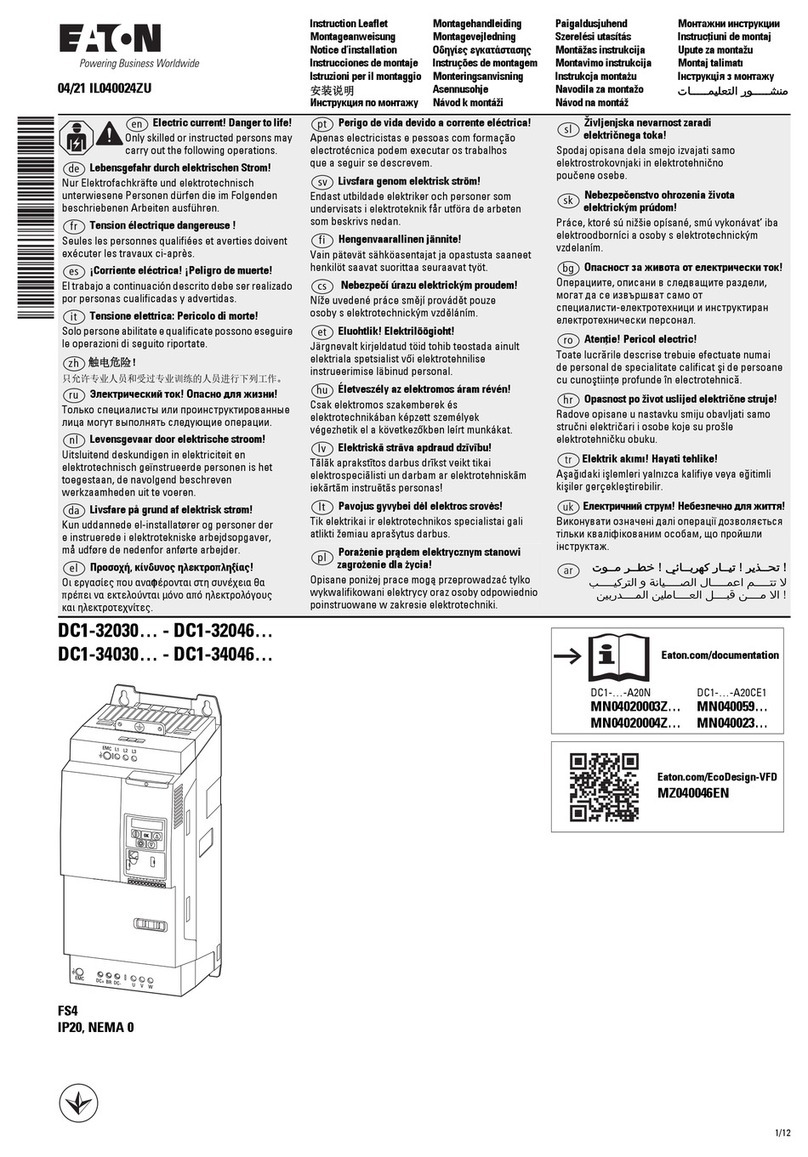 Eaton DC1-32030 Series Instruction leaflet