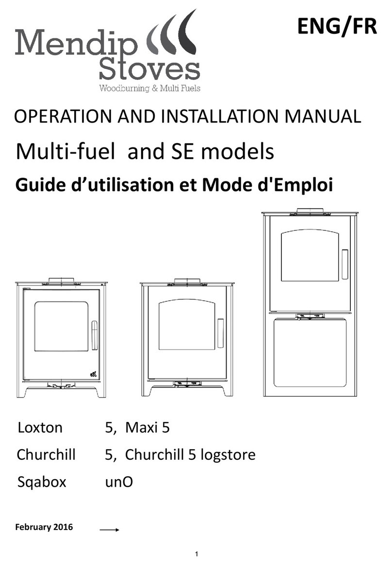 Mendip Stoves Loxton Maxi 5 Specification sheet