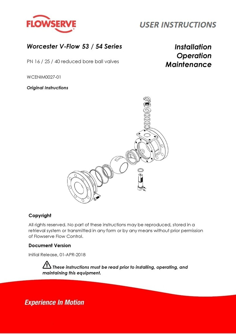 Flowserve Worcester V-Flow 53 Series User manual