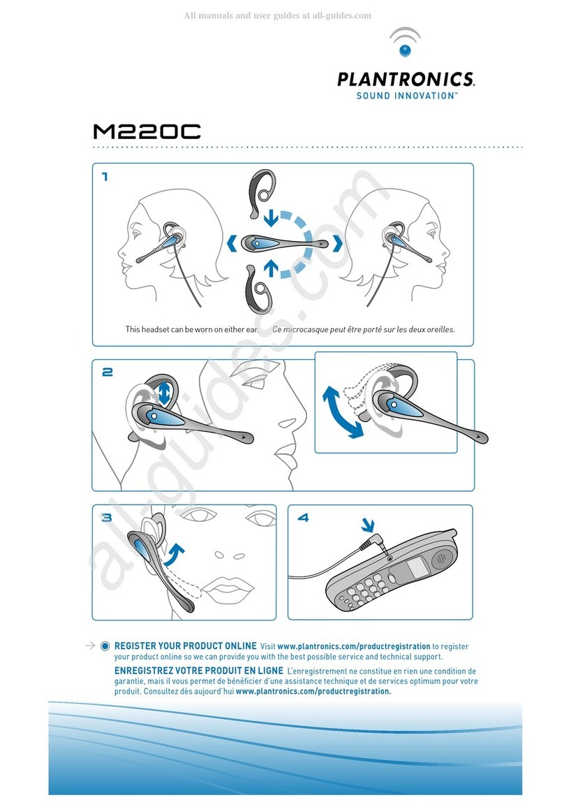 Plantronics M220C quick start guide