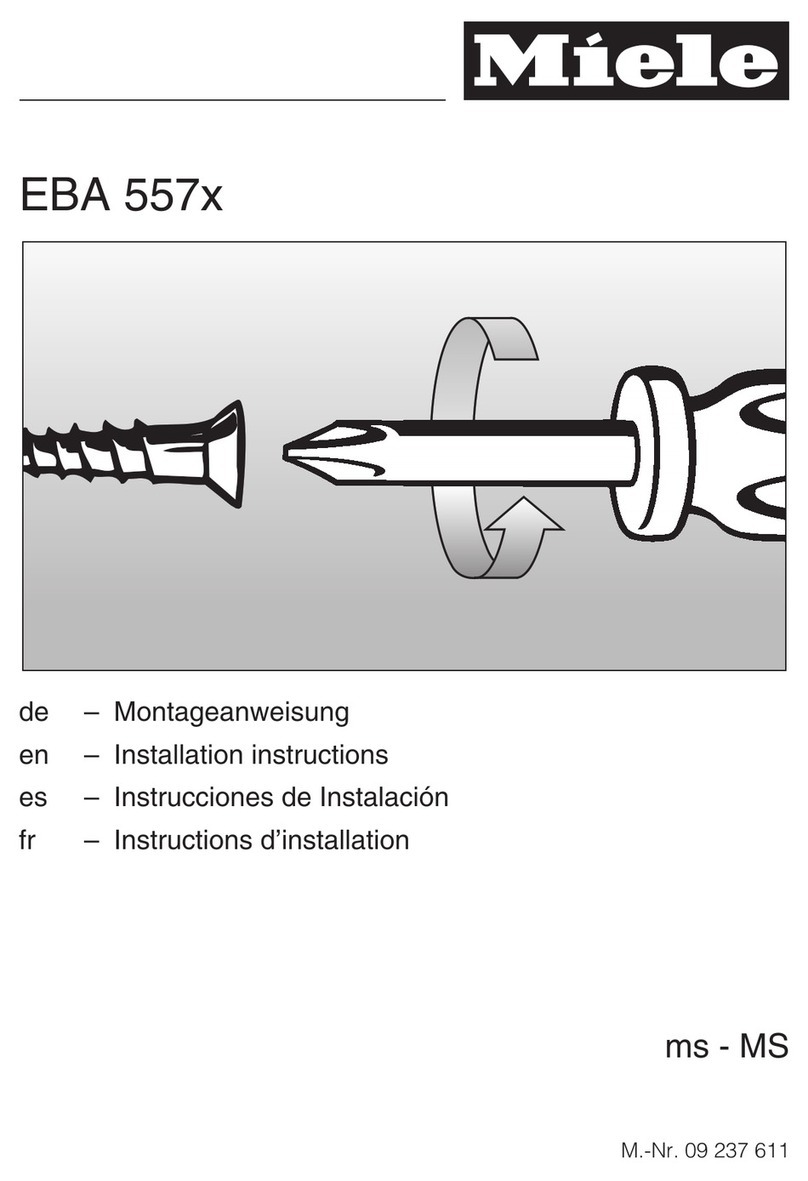 Miele EBA 557 Series User manual Miele EBA 557 Series User manual