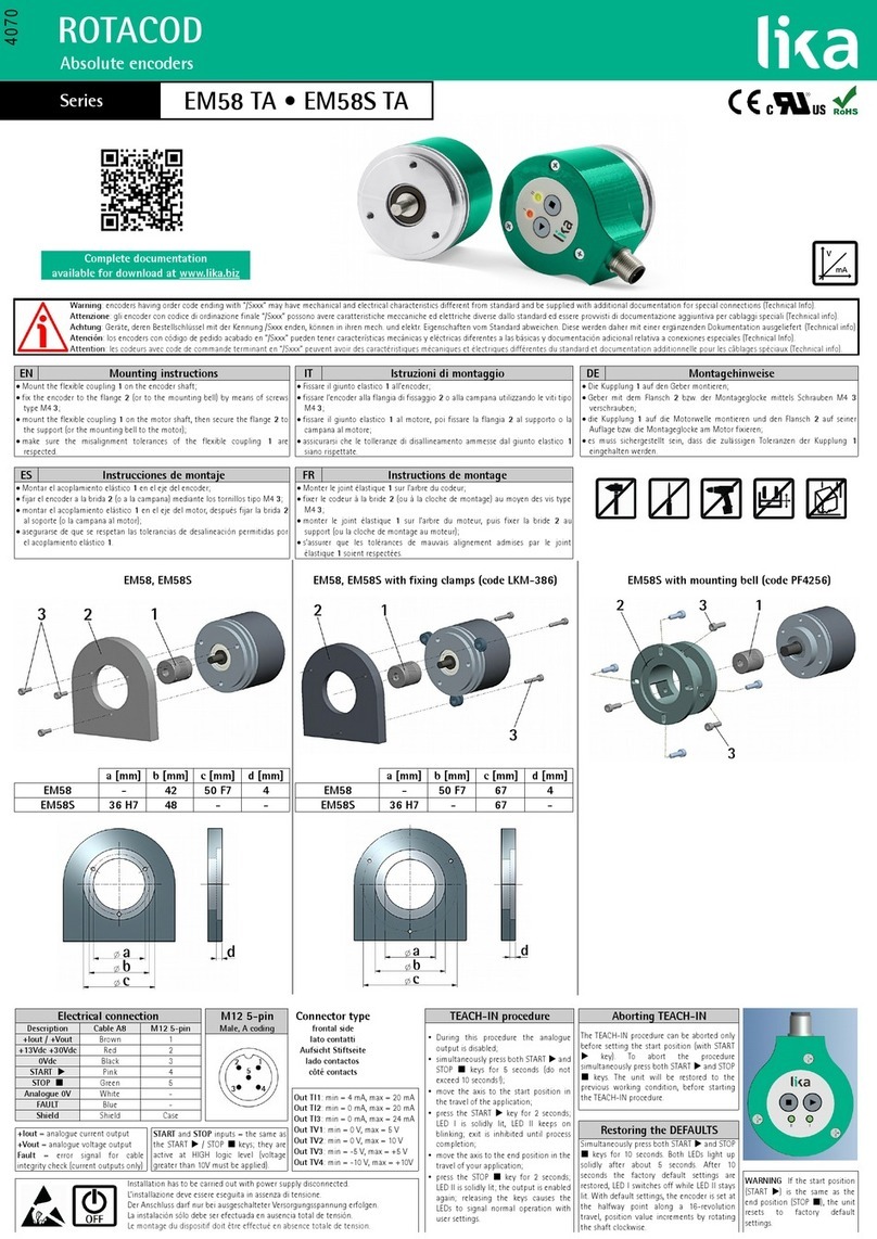 Lika ROTACOD EM58 TA Series Mounting instructions