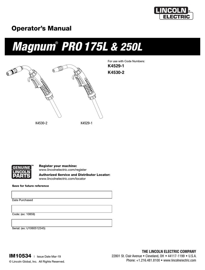 Lincoln Electric Magnum PRO 175L Operator's manual