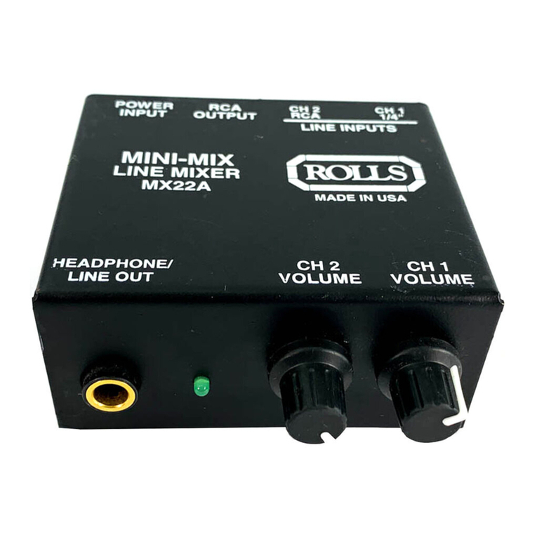 Rolls MINI-MIX MX22A User manual