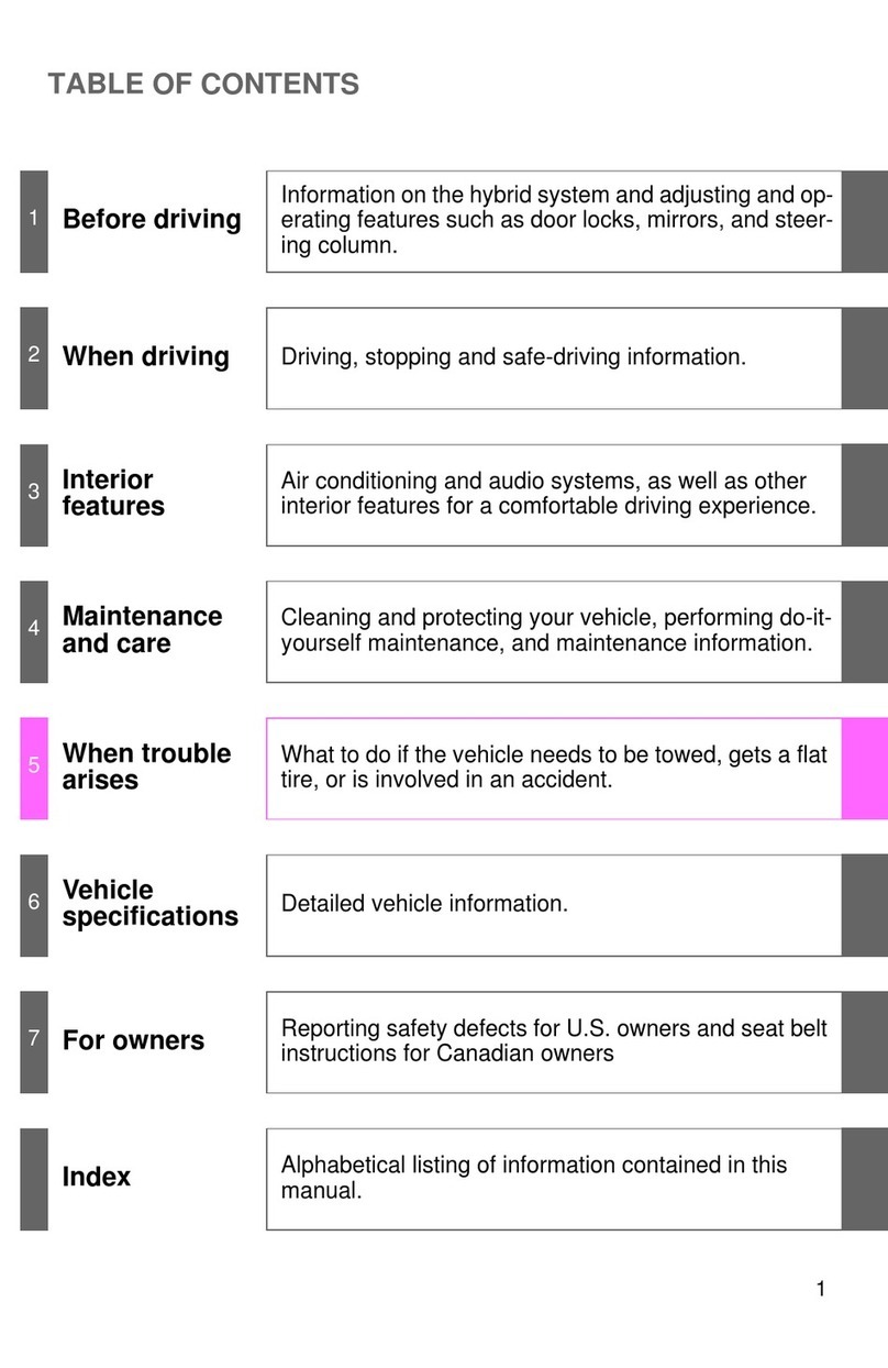 Toyota 2009 Highlander Hybrid User manual