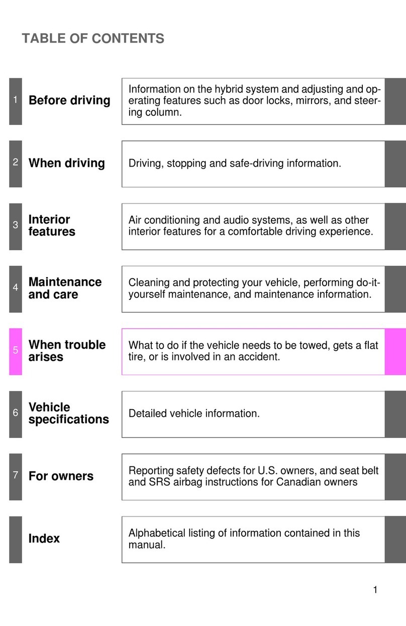 Toyota 2013 Highlander Hybrid User manual
