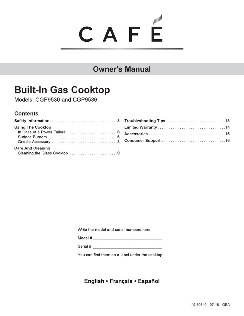 Cafe CGP9536 User manual