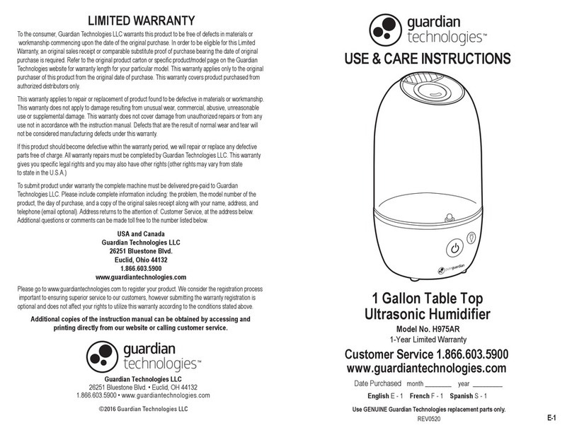 Guardian H975AR Quick reference guide
