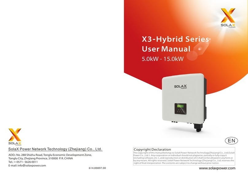 SolaX Power X3-Hybrid Series User manual