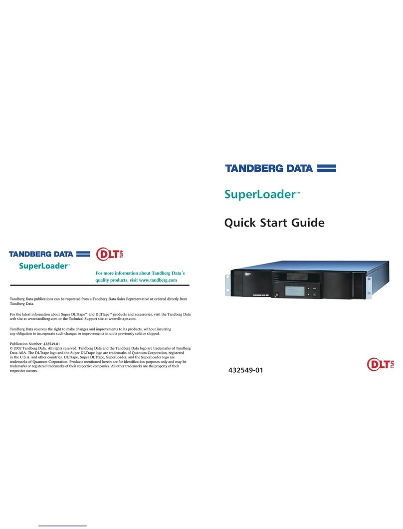 Tandberg Data SUPERLOADER User manual