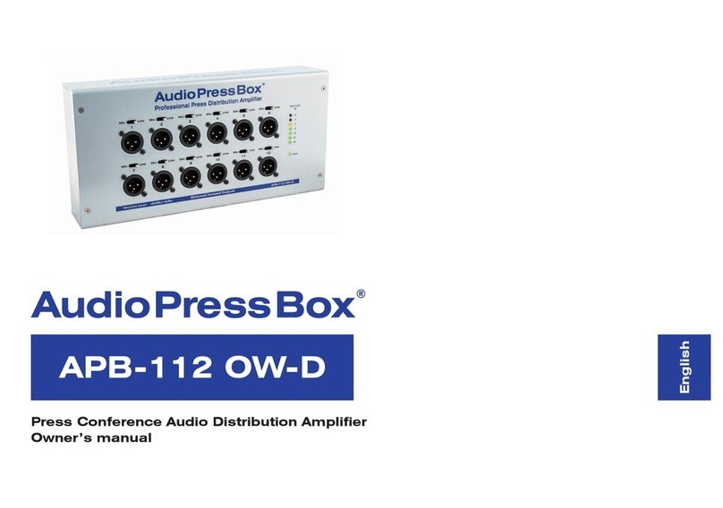 Audio Press Box APB-112 OW-D User manual