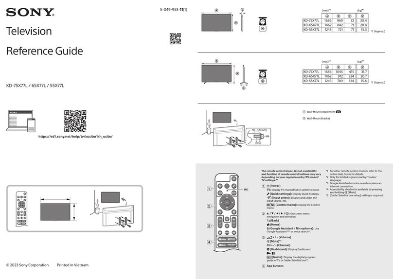 Sony KD-75X77L User manual