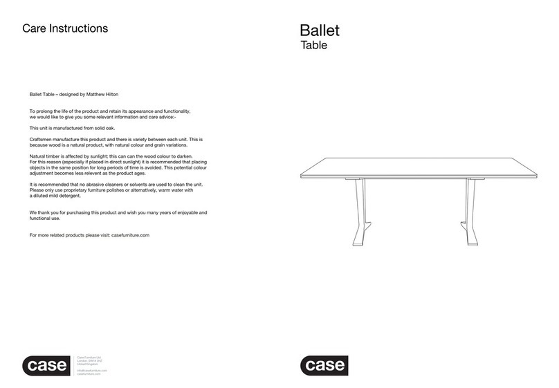Case Ballet Care Instructions Case Ballet Care Instructions