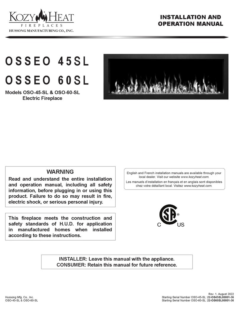 kozy heat OSSEO 45 SL Installation and operation manual kozy heat OSSEO 45 SL Installation and operation manual