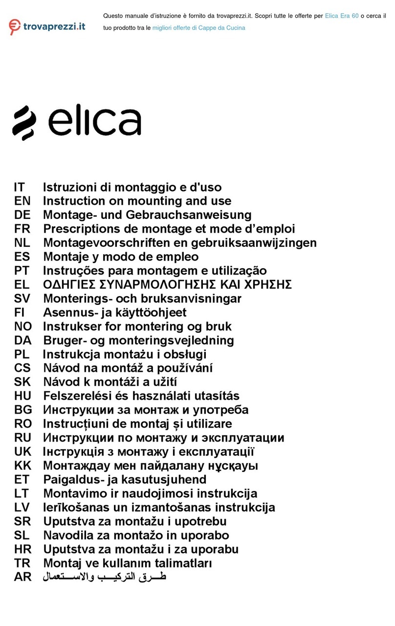 ELICA Era 60 Technical manual