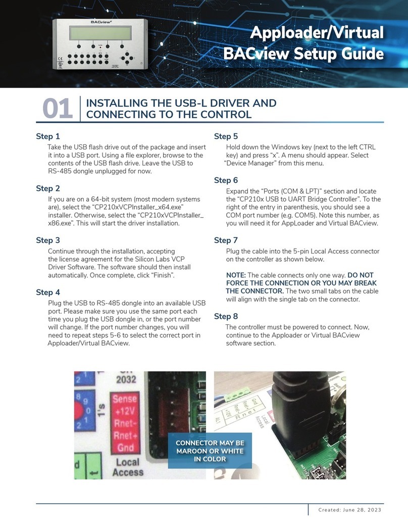ClimateMaster BACview User manual