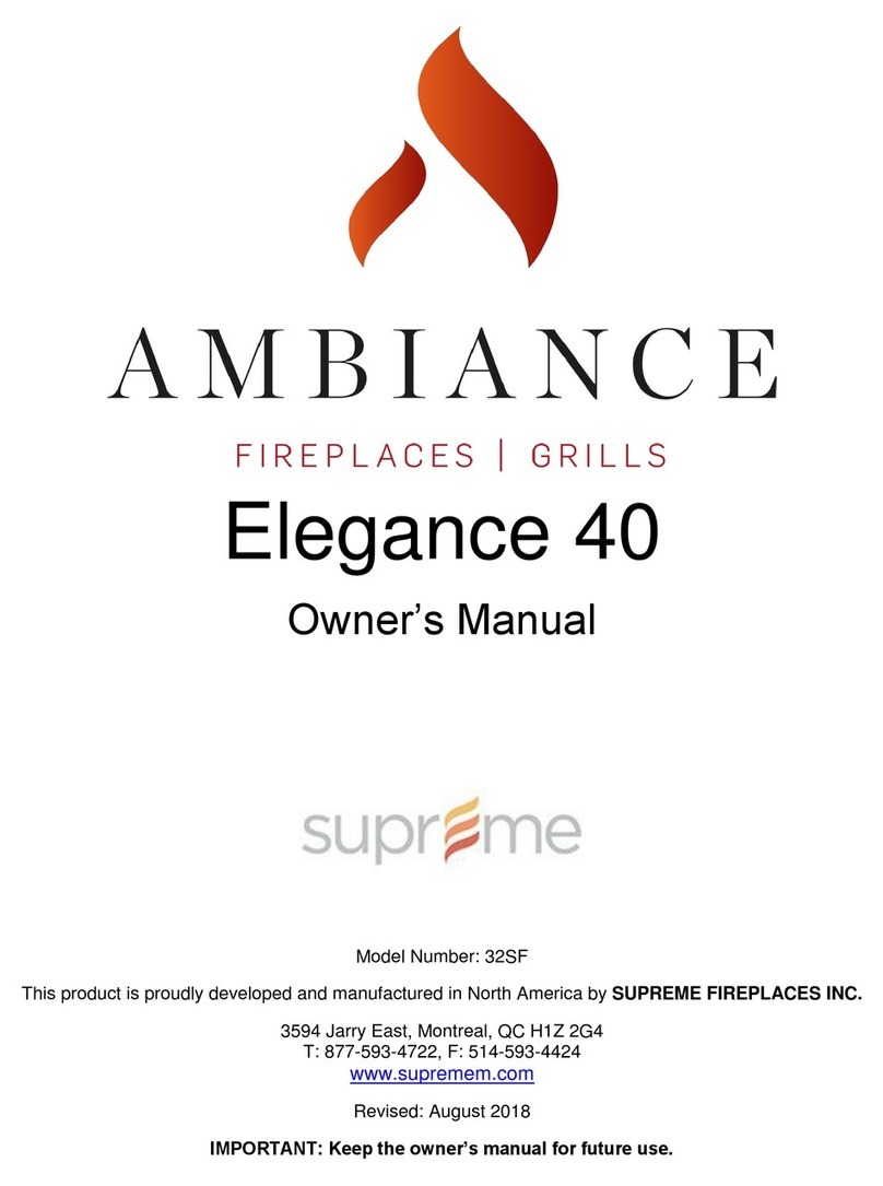 SUPREME Ambiance Fireplaces Elegance 40 User manual