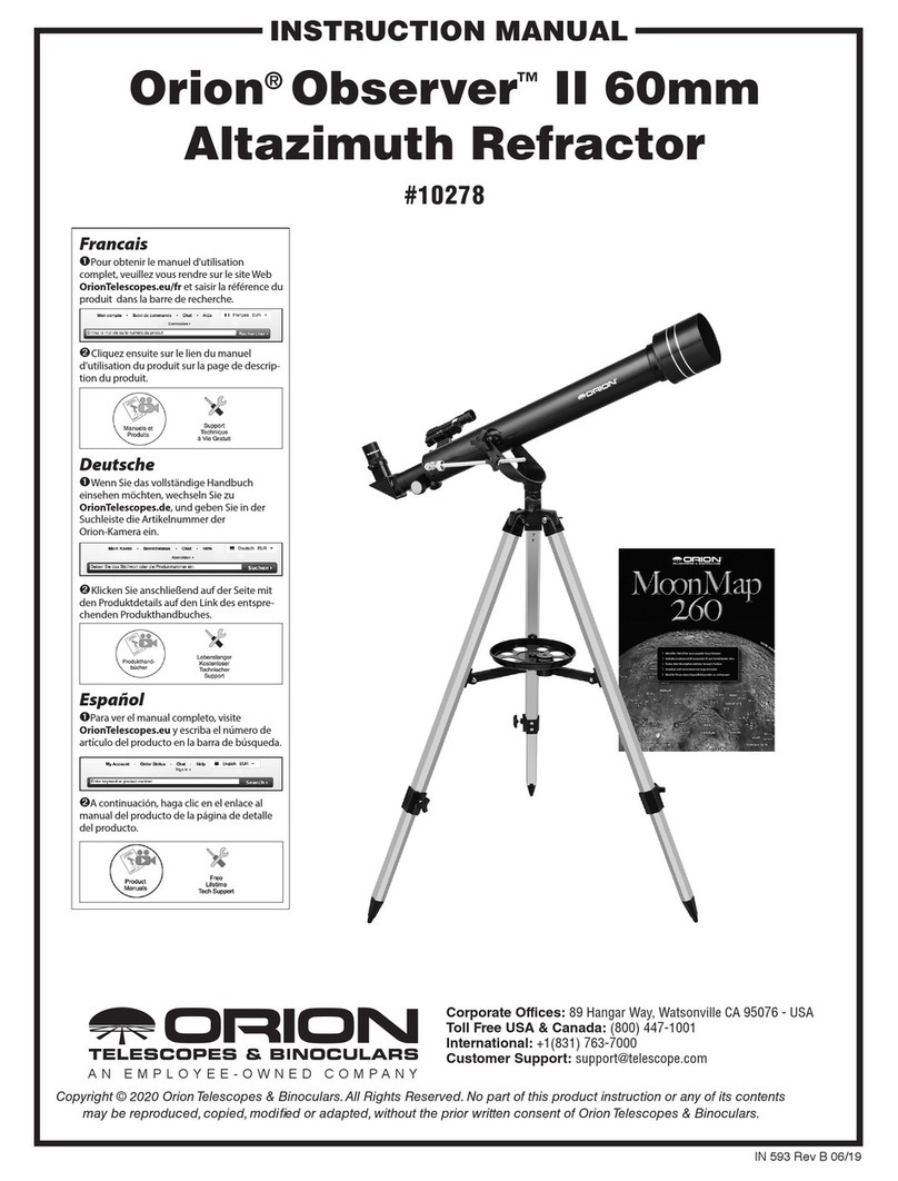 ORION TELESCOPES & BINOCULARS Observer II 60mm User manual