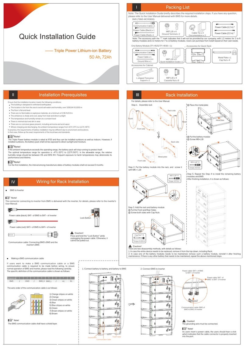 SolaX Power TBMS-MCR0800 User manual