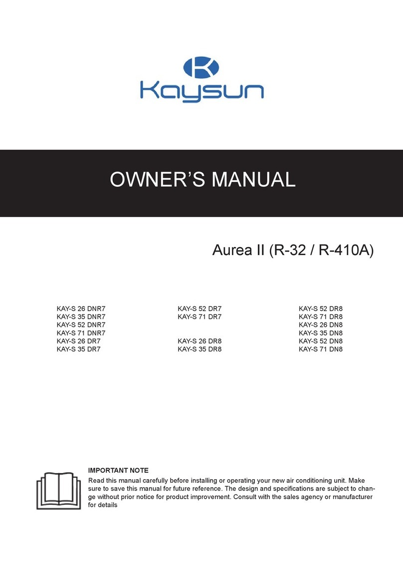 Frigicoll Kaysun Aurea II User manual