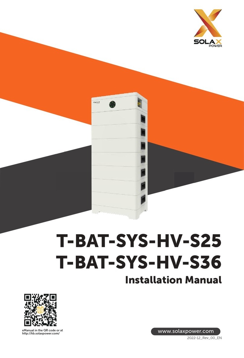 SolaX Power T-BAT-SYS-HV-S25 installation manual
