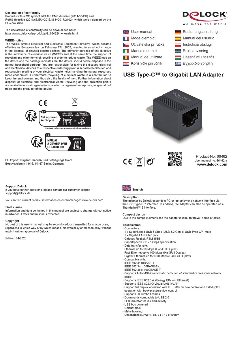 DeLOCK 66462 User manual