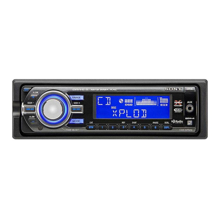 Sony GT520 - CDX Radio / CD user manual