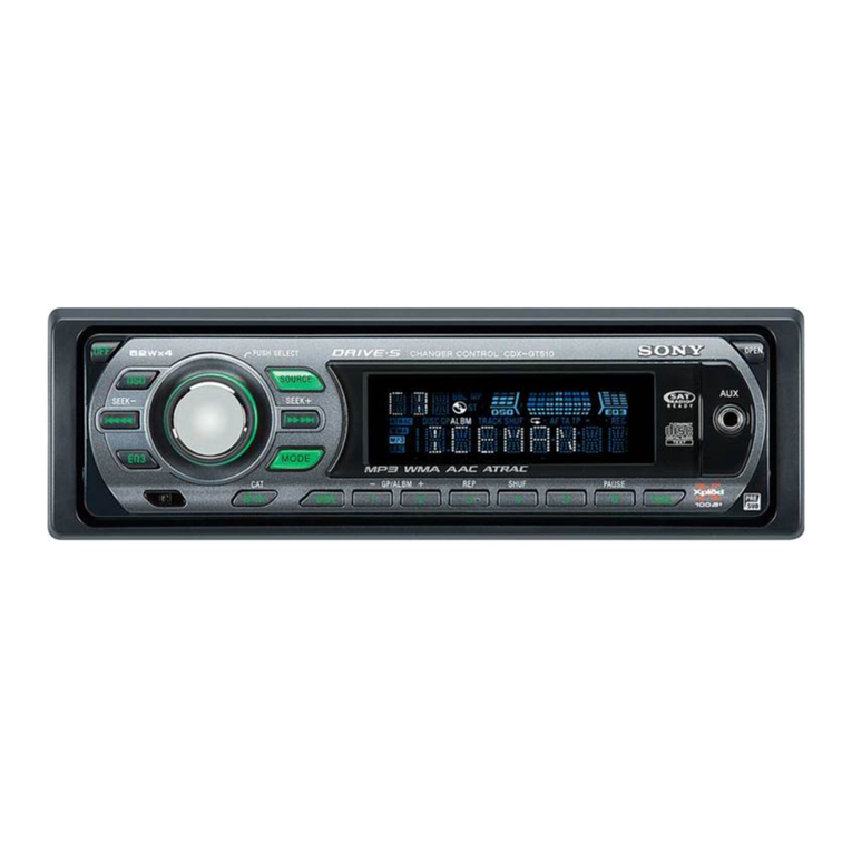 Sony CDX-GT510 - Fm-am Compact Disc Player User manual