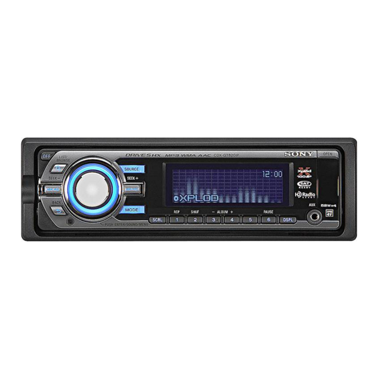 Sony CDXGT820IP - Xplod GT Series Head Unit User manual