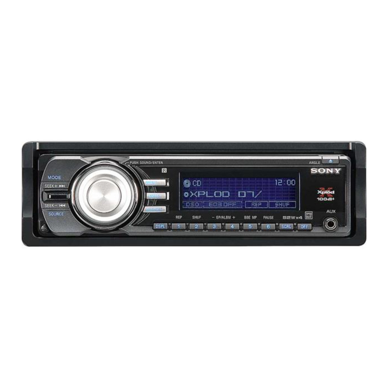 Sony CDX-GT71W - Fm/am Compact Disc Player user manual