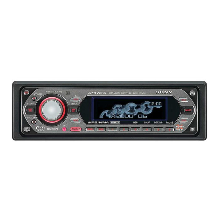 Sony CDX-GT500 - Fm/am Compact Disc Player installation guide